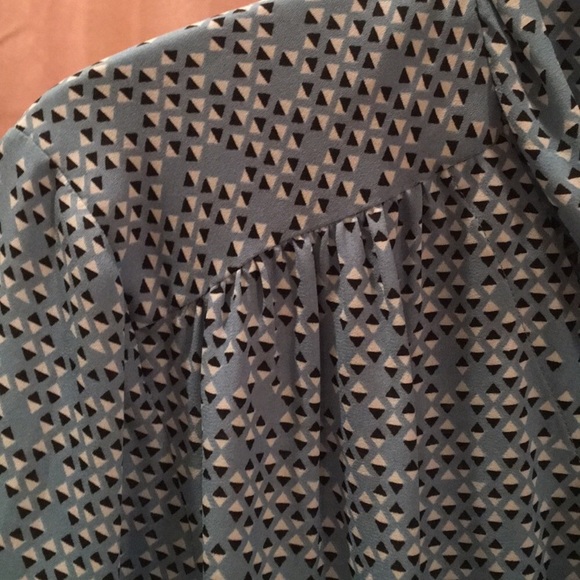 Halogen Bow Tie Top Black white blouse - Picture 3 of 4